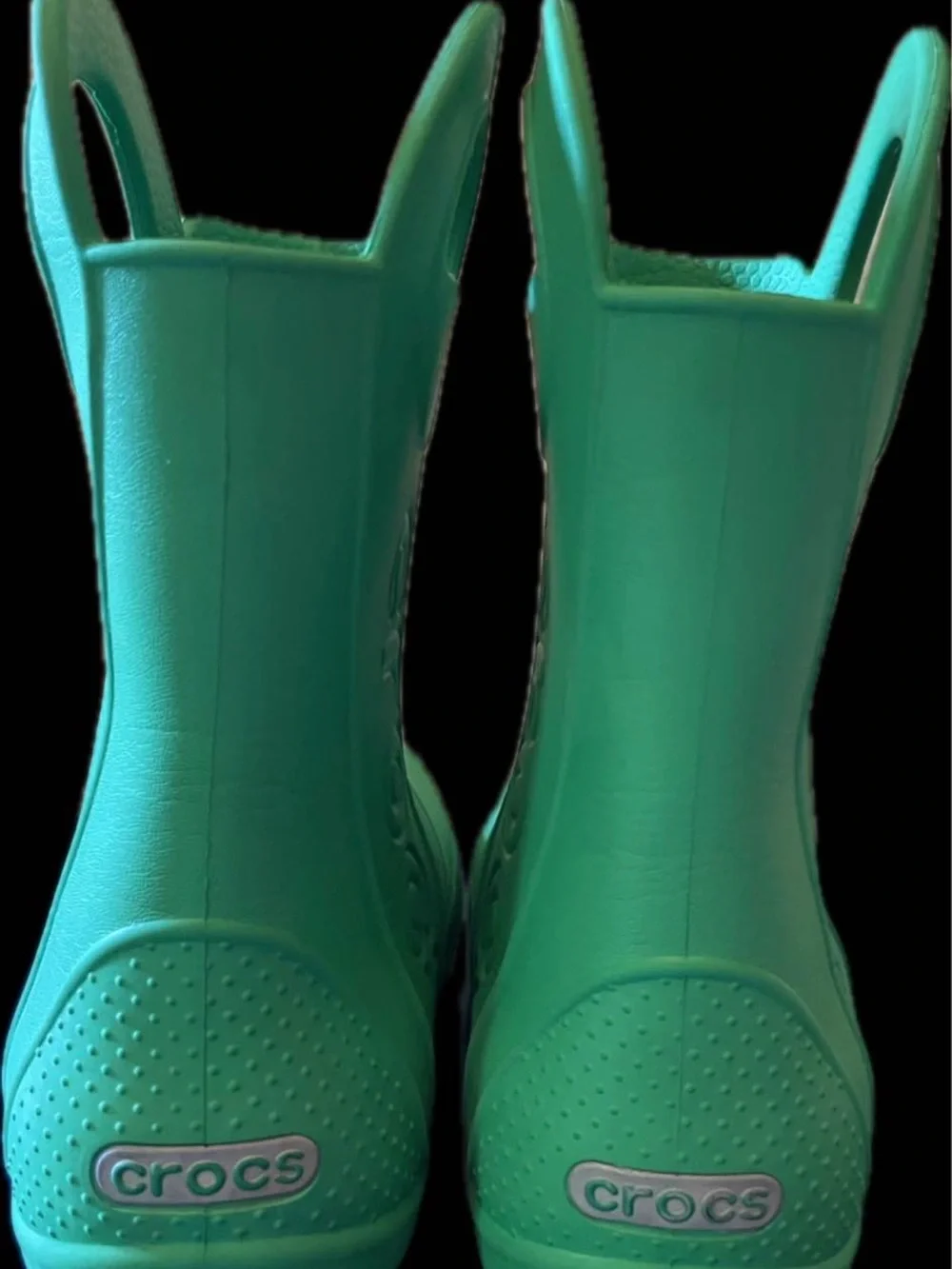 CROCS Kids' Green Waterproof Rain Boots